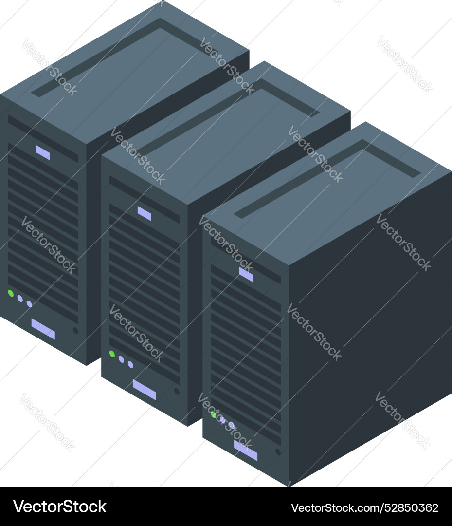 Server rack system storing big data in datacenter Server rack system storing big data in datacenter vector image