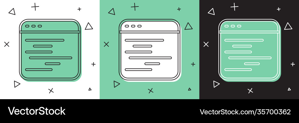 Set software web developer programming code icon Set software web developer programming code icon vector image