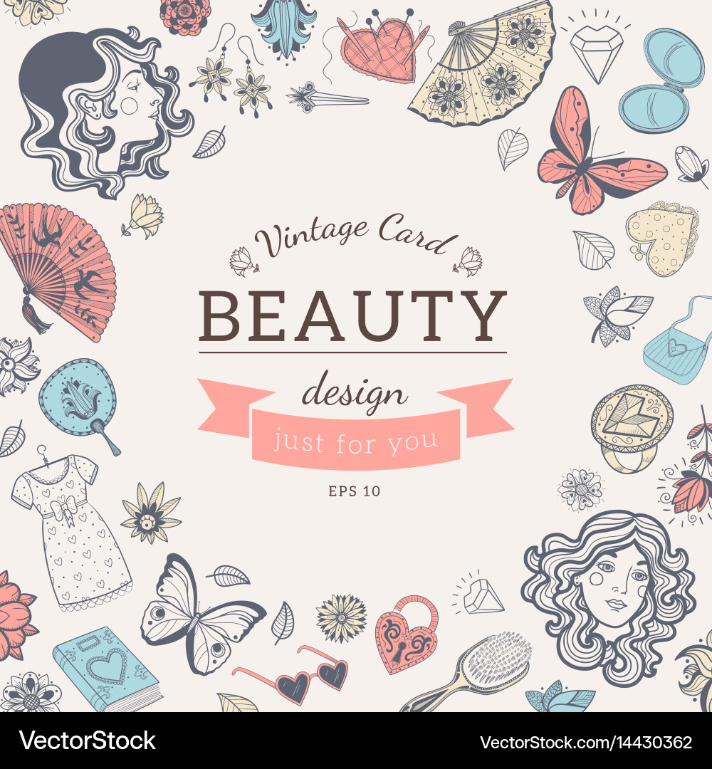 Sketch objects composition Vector Image