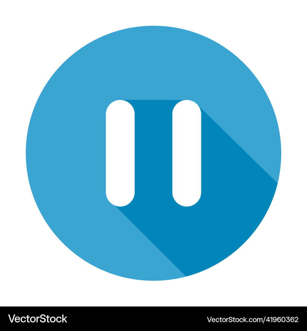 Stop and pause icon interface media button Stop and pause icon interface media button vector image