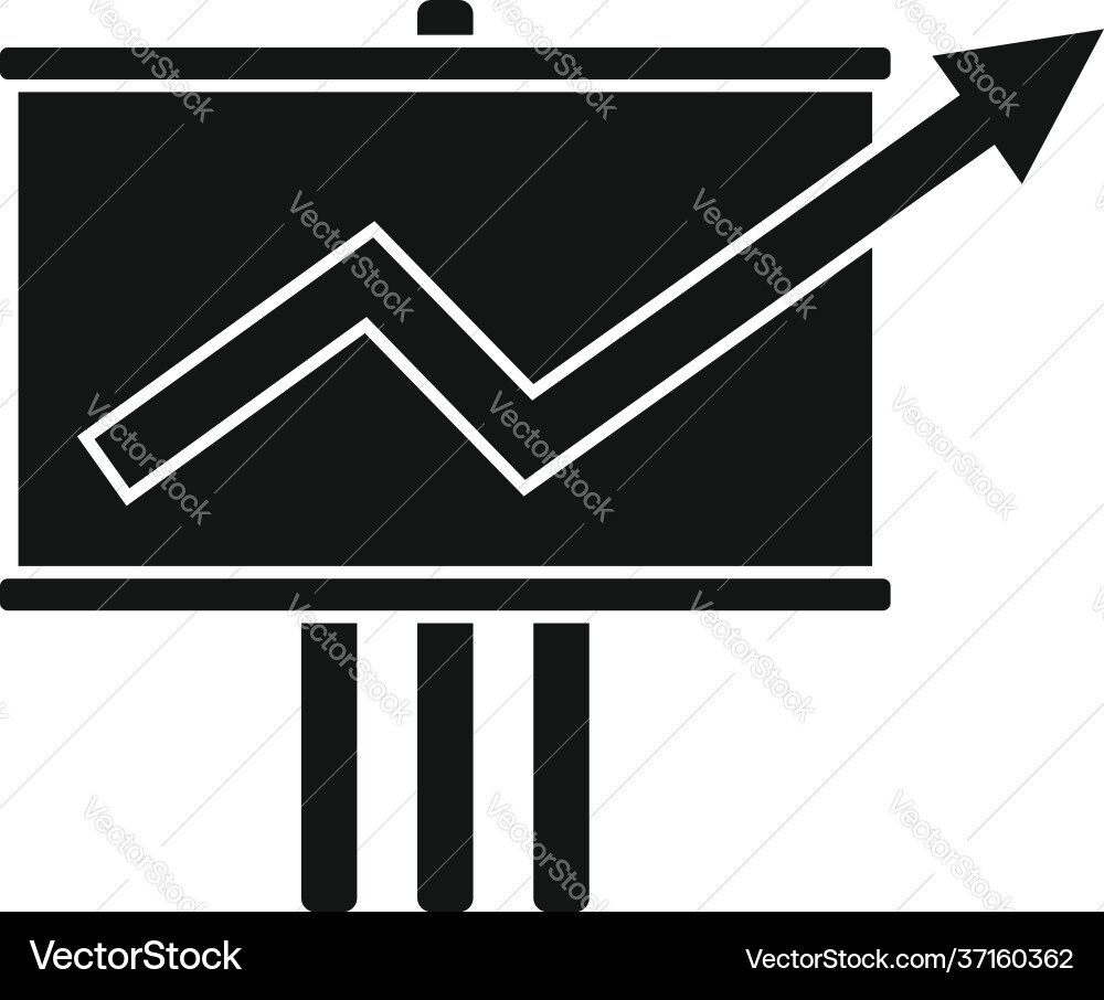 Trader desk banner icon simple style Trader desk banner icon simple style vector image
