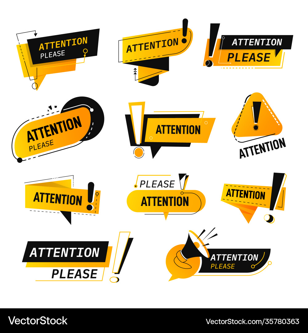Achtung bitte Banner und Labels mit Vorsicht Achtung bitte Banner und Labels mit Vorsicht vektorbild
