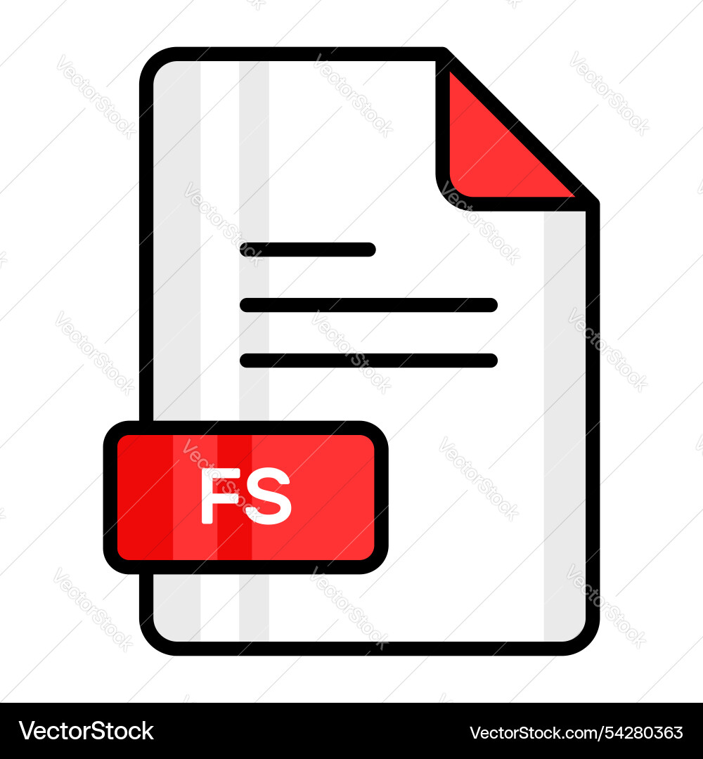 An amazing icon of fs file editable design Vector Image