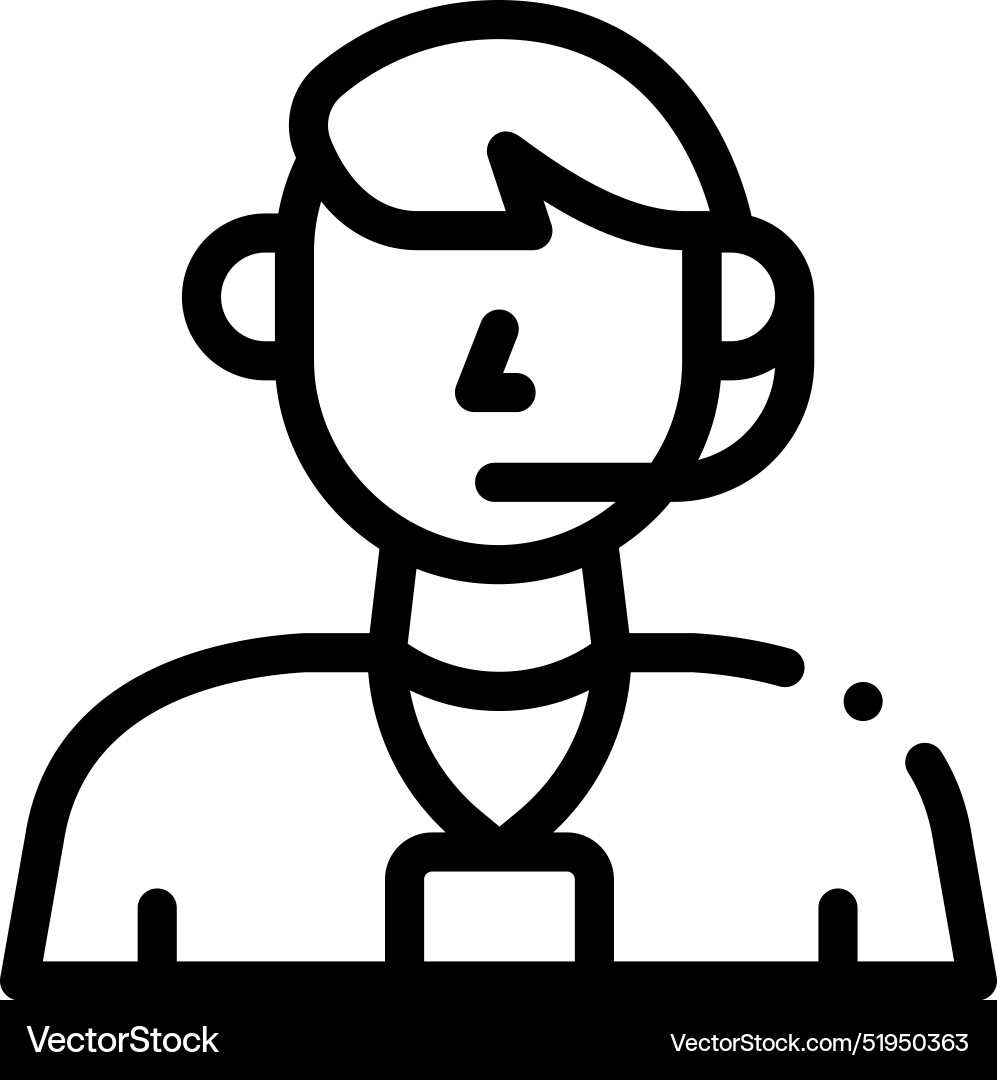Camera operator icon thin linear style design Vector Image