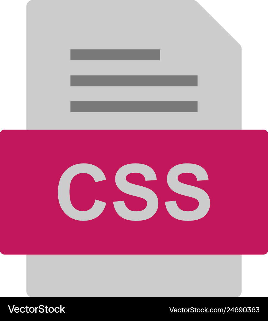 Css file document icon vector image