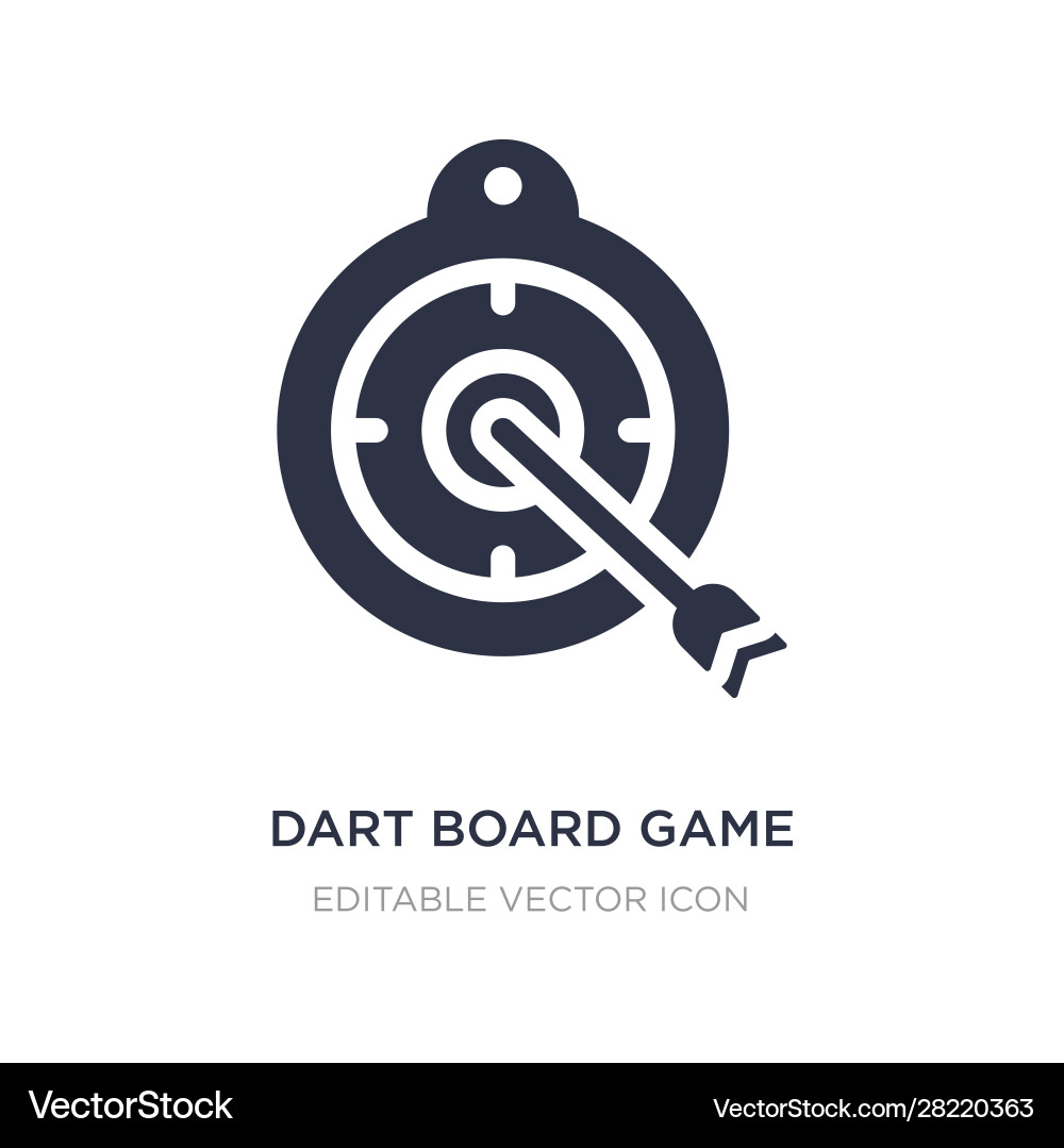 Dart board game icon on white background simple Vector Image
