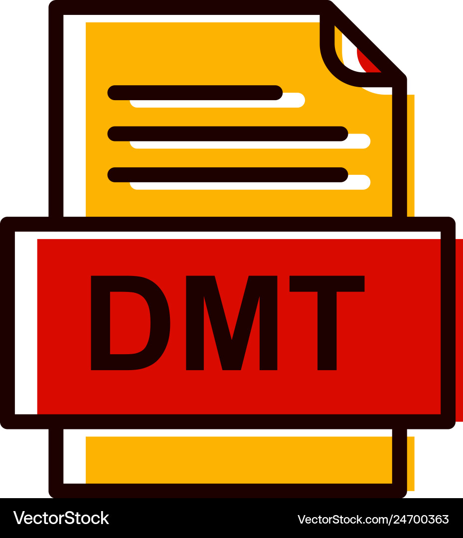 Dmt file document icon vector image