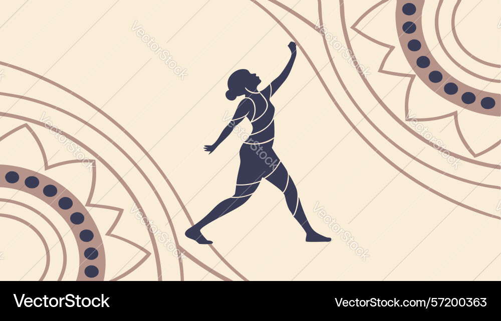 Energetic person with abstract patterns design vector image