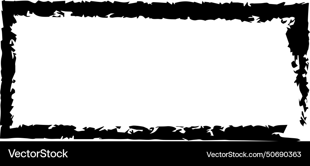 Frame rectangle elongated texture element outline Vector Image