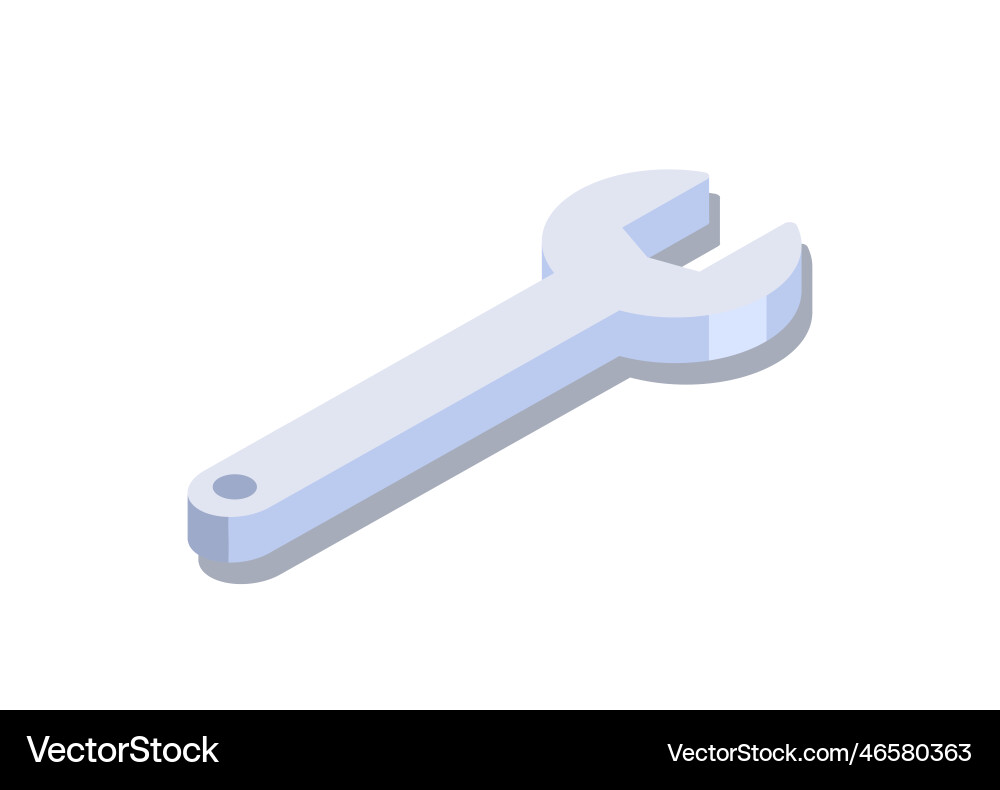 Isometric Wrench Concept Vector Image
