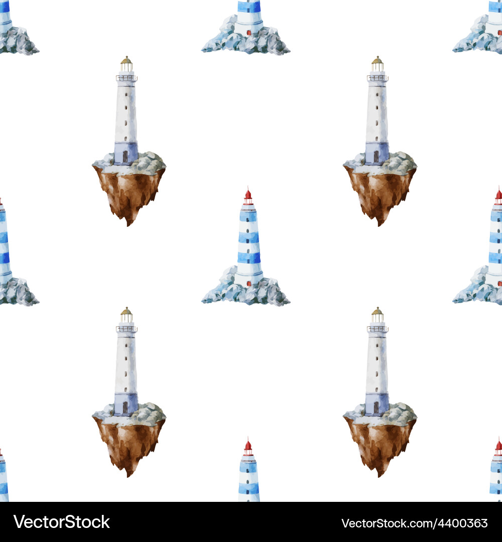 Lighthouse pattern Vector Image