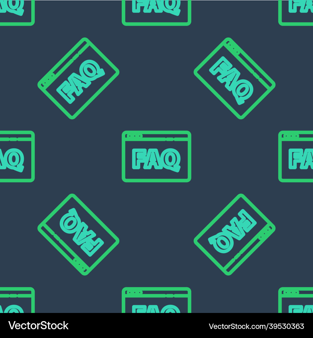 Line browser faq icon isolated seamless pattern Line browser faq icon isolated seamless pattern vector image