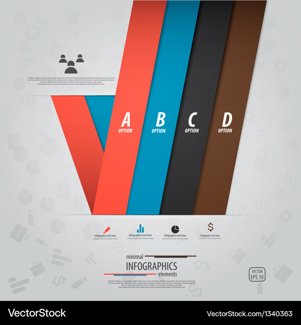 Minimal Data Chart Infographic vector image
