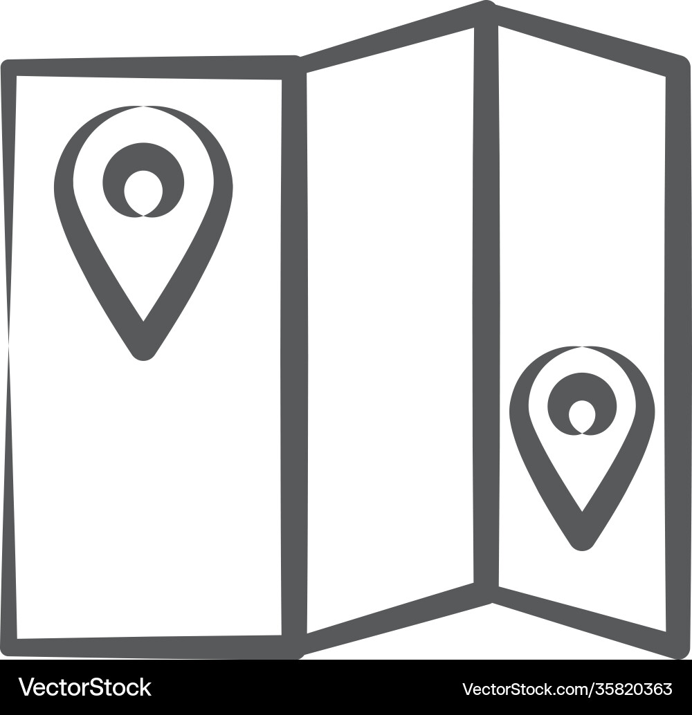 Navigation map vector image