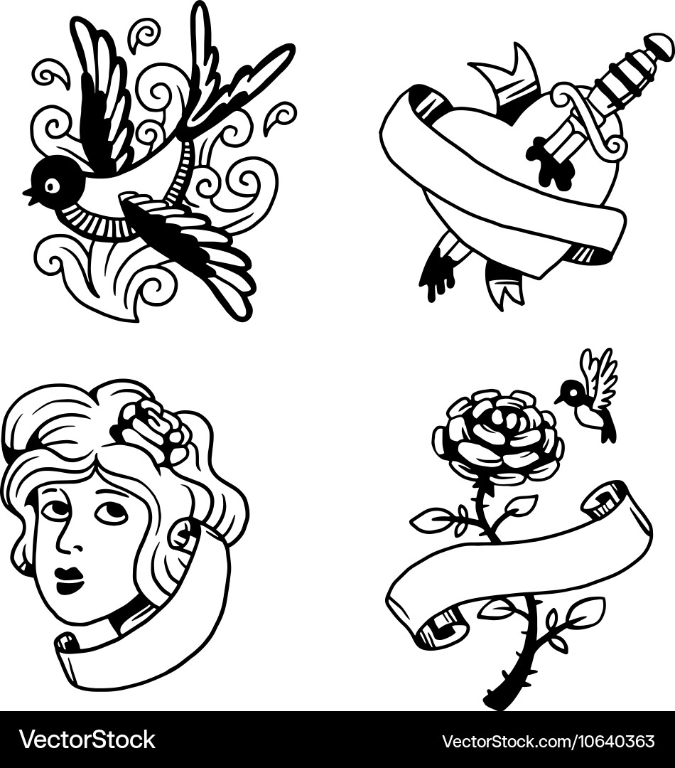 Old vintage tattoo Vector Image