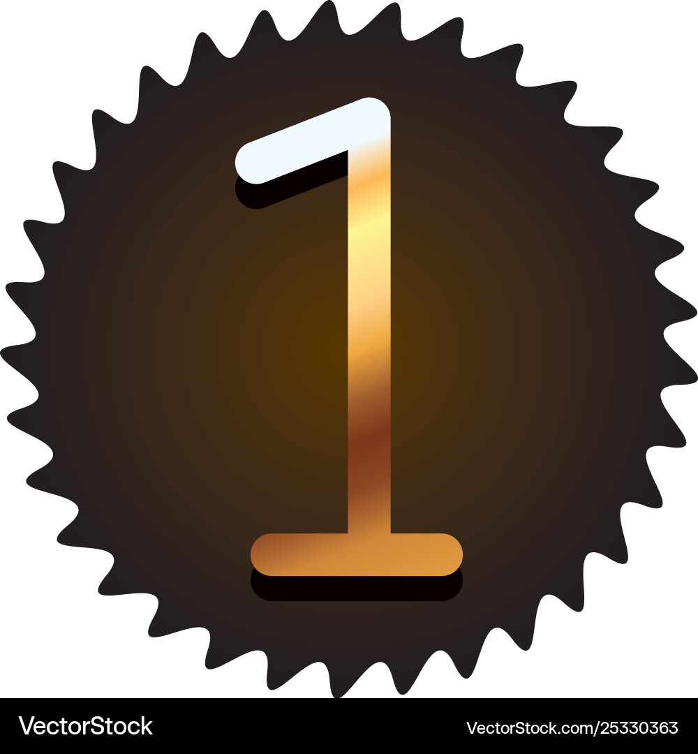 One font number One font number Vector Image