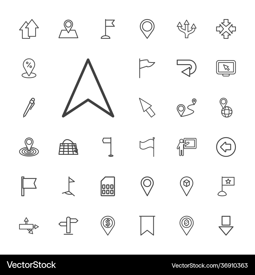 Pointer icons vector image