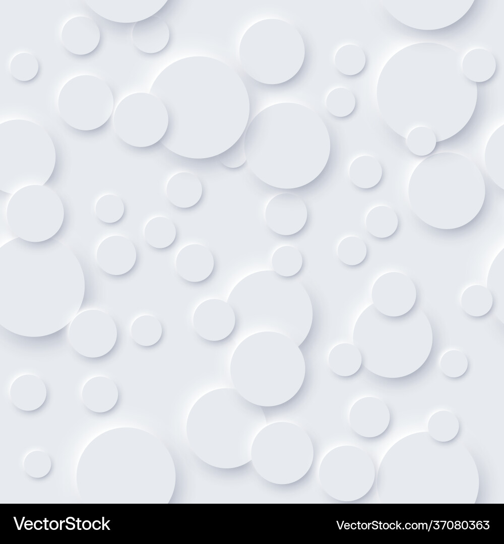 Realistic circle with shadow seamless pattern Realistic circle with shadow seamless pattern vector image