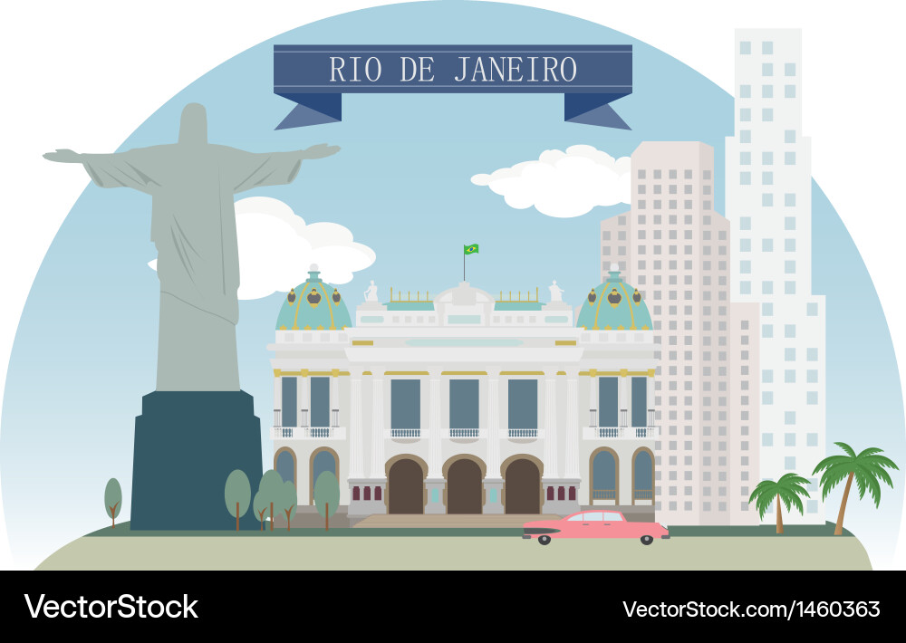 Rio de Janeiro Landscape Royalty Free Vector Image