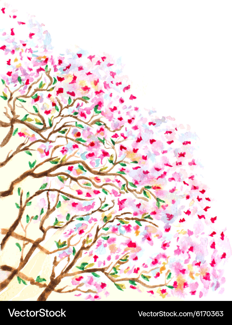 Spring tree background Vector Image