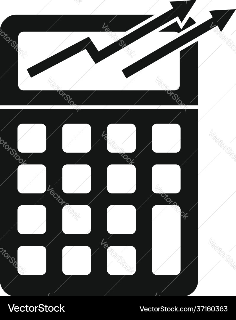 Trader calculator icon simple style Trader calculator icon simple style vector image
