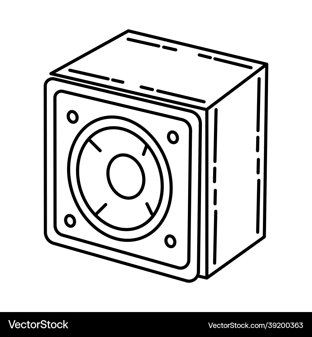Woofer Lautsprecher Ikone doodle Hand gezeichnet oder Umriss Woofer Lautsprecher Ikone doodle Hand gezeichnet oder Umriss vektorbild