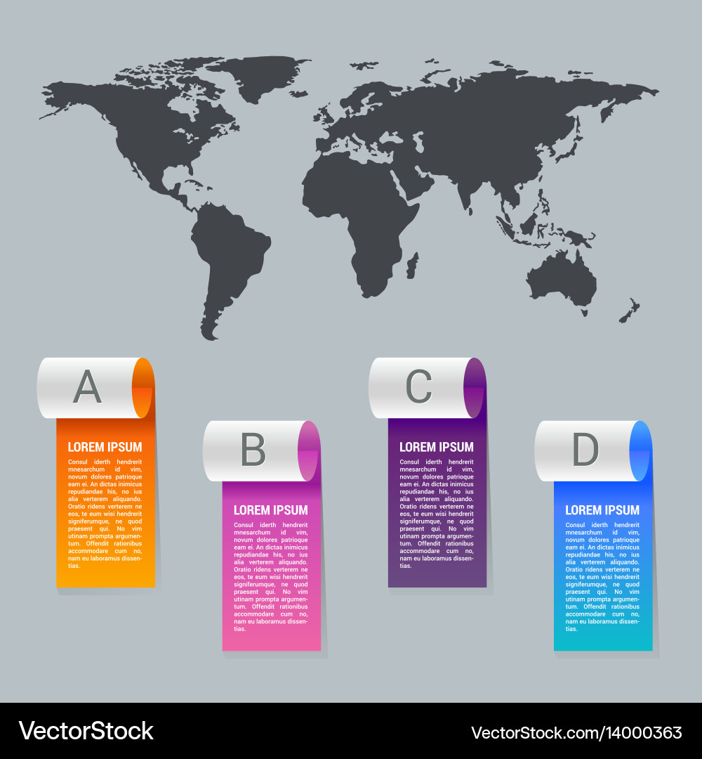 World Map Pointer Marks Set vector image