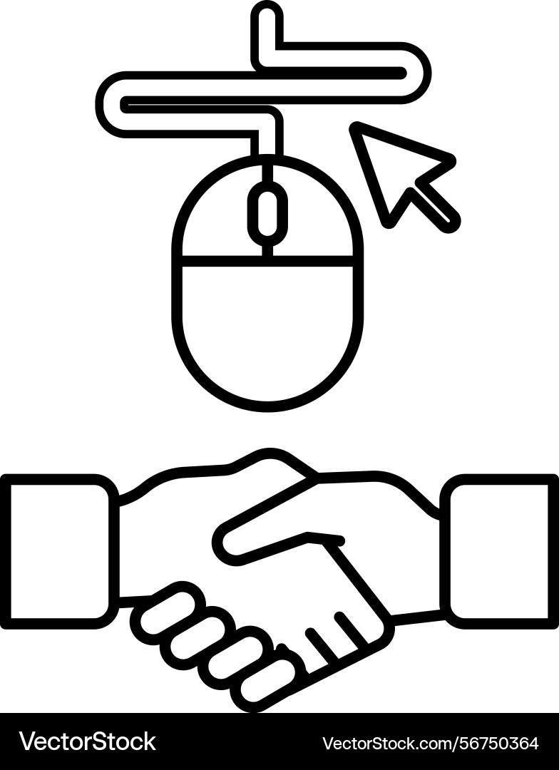 A mouse is shown with click A mouse is shown with click Vector Image
