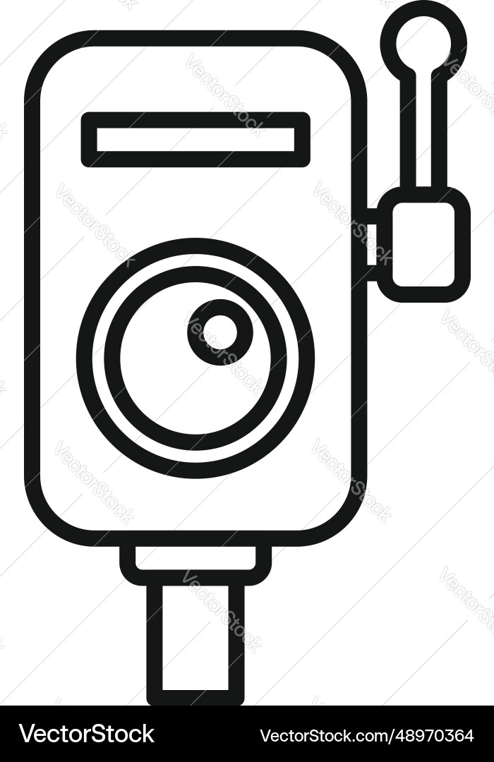 Alarm button icon outline person exit Alarm button icon outline person exit vector image