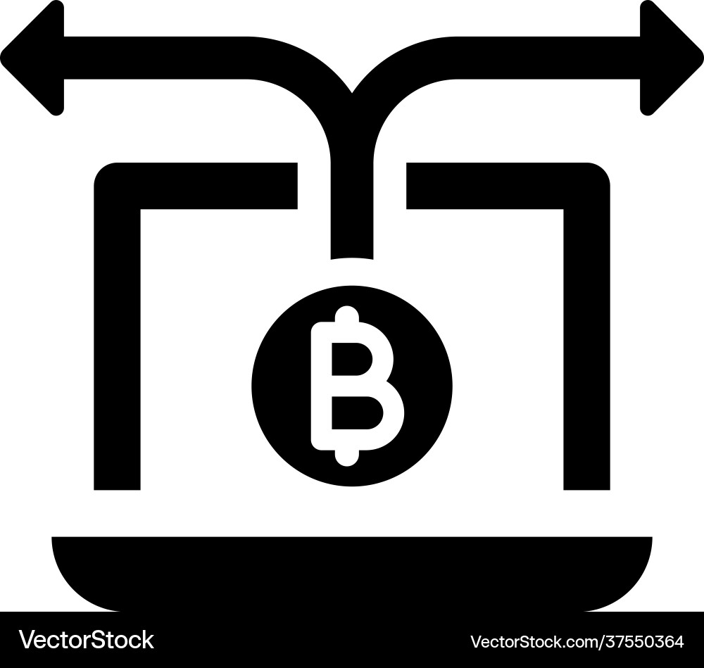 Bitcoin payment gateway icon – Royalty-Free Vector | VectorStock