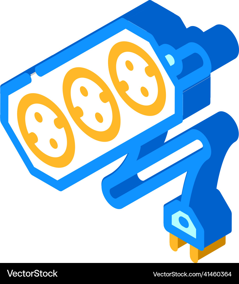 Cord socket isometric icon Vector Image