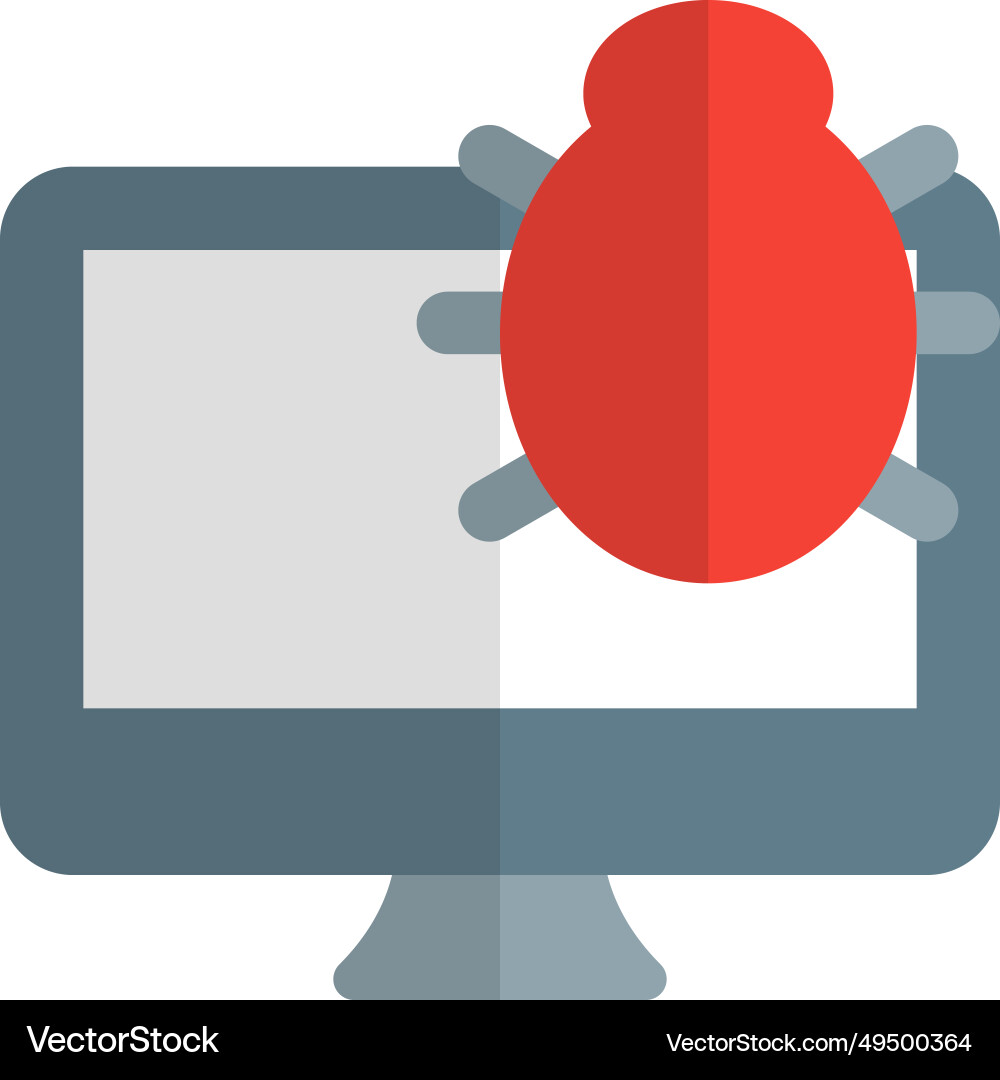 Error or software problem within desktop system Vector Image