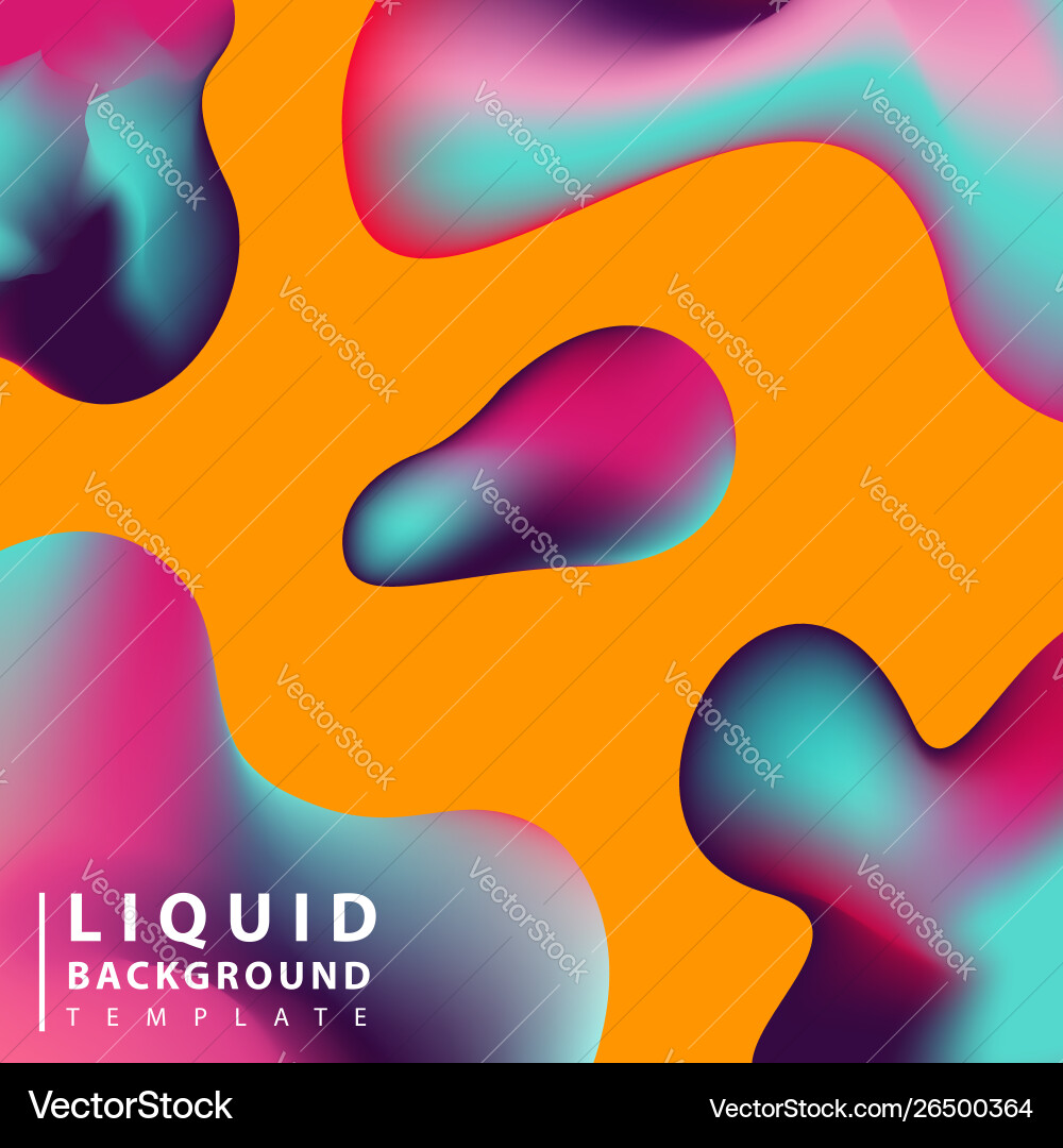 Fluid abstract background colorful liquid shape Fluid abstract background colorful liquid shape Vector Image