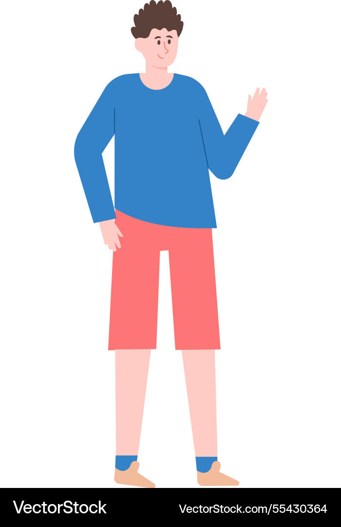 Full length of a friendly young man Full length of a friendly young man vector image