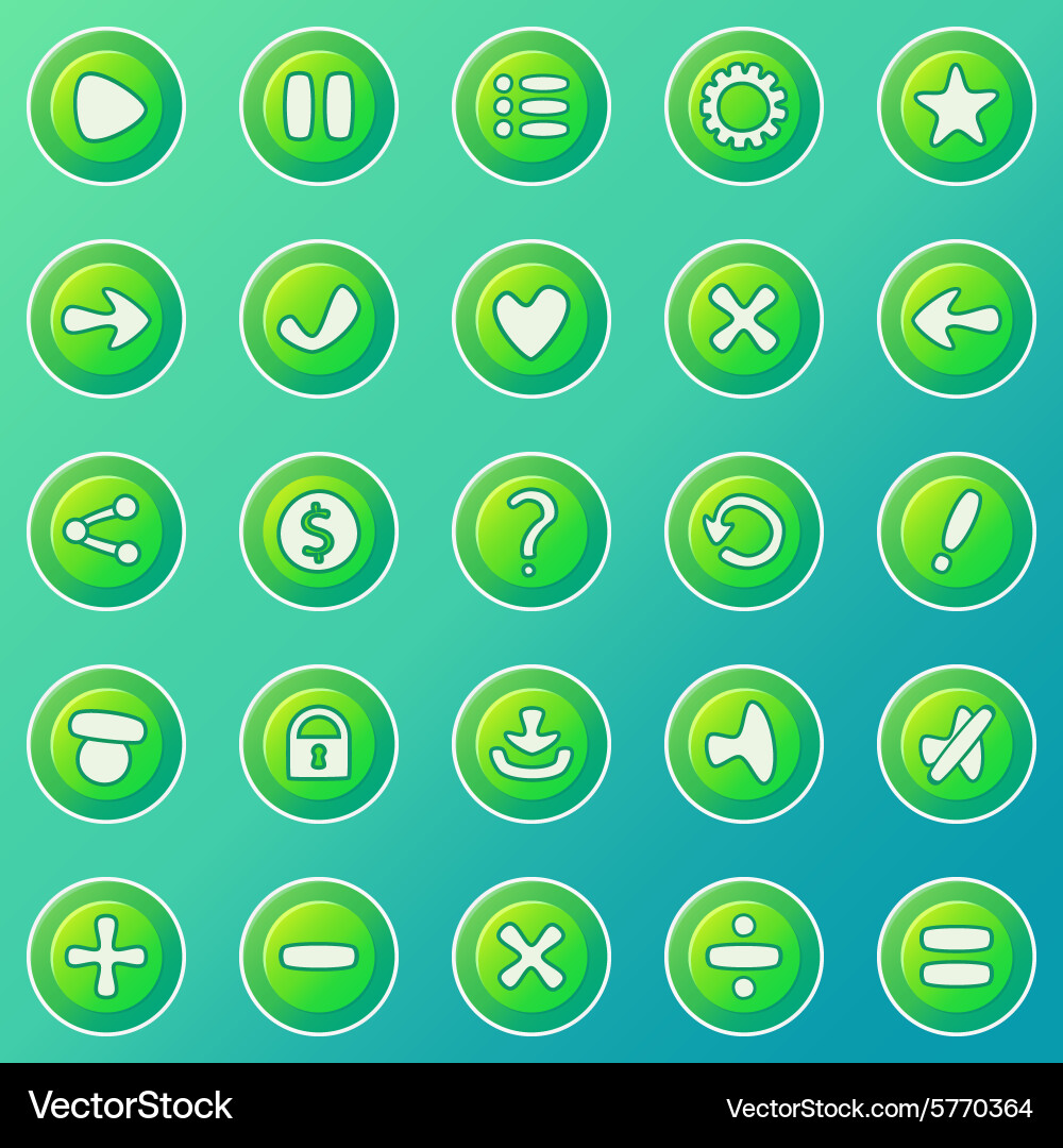 Game ui set Vector Image