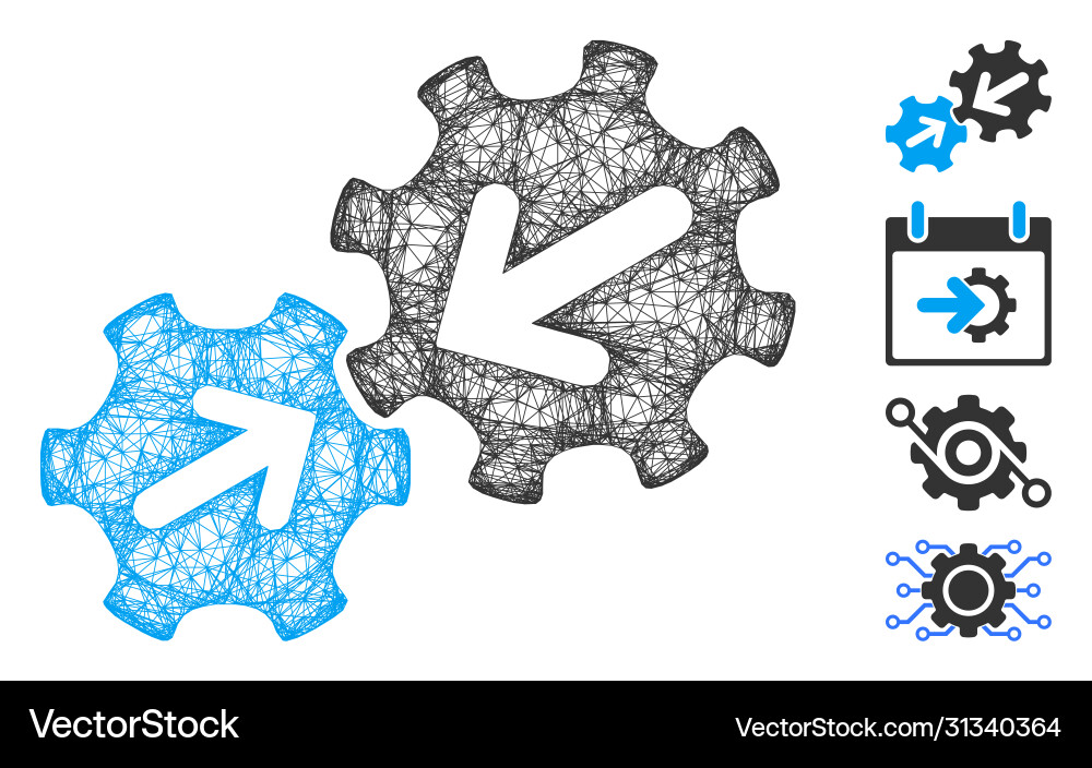 Integration web mesh vector image