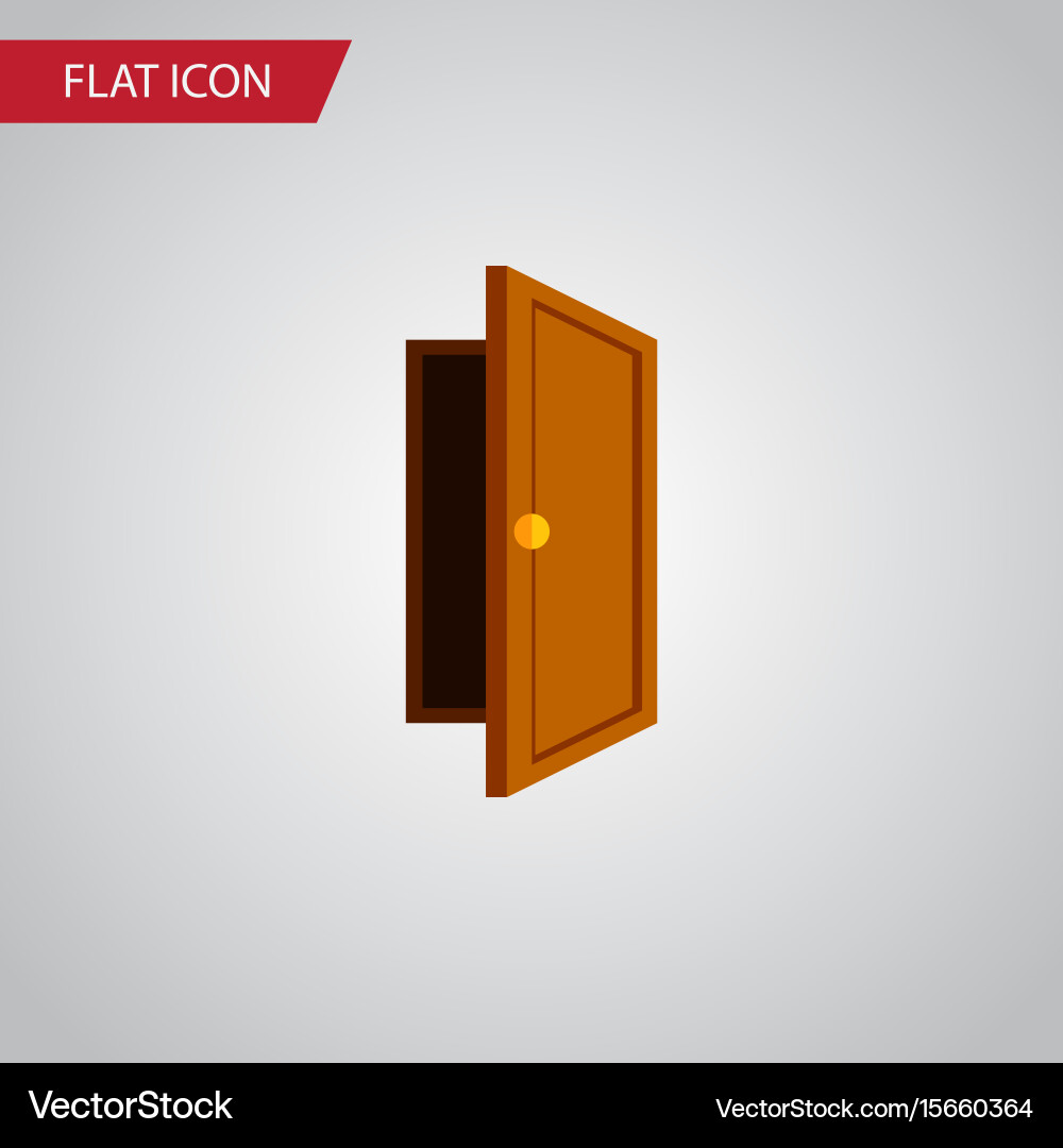 Isolated exit flat icon entry element can vector image
