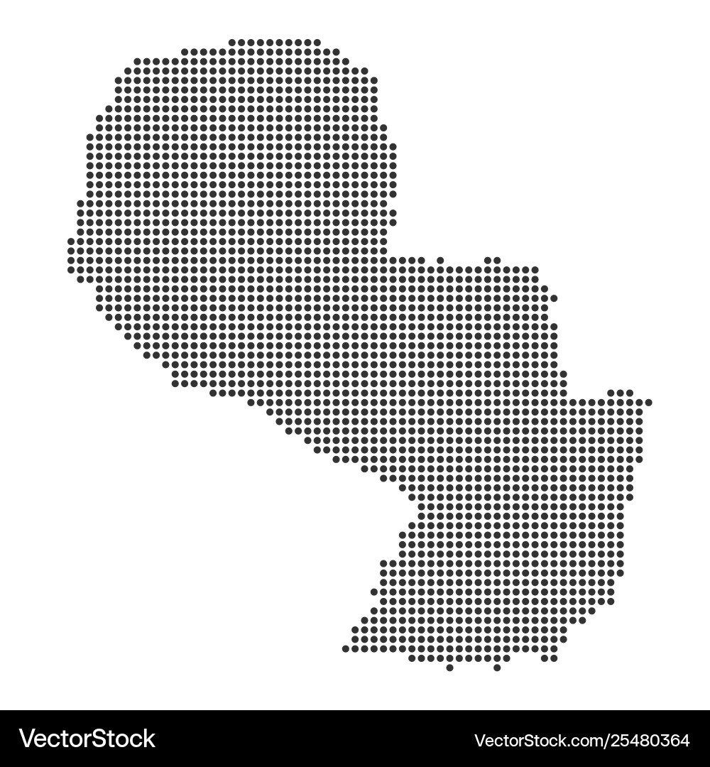 Paraguay Dot Map Royalty Free Vector Image Vectorstock