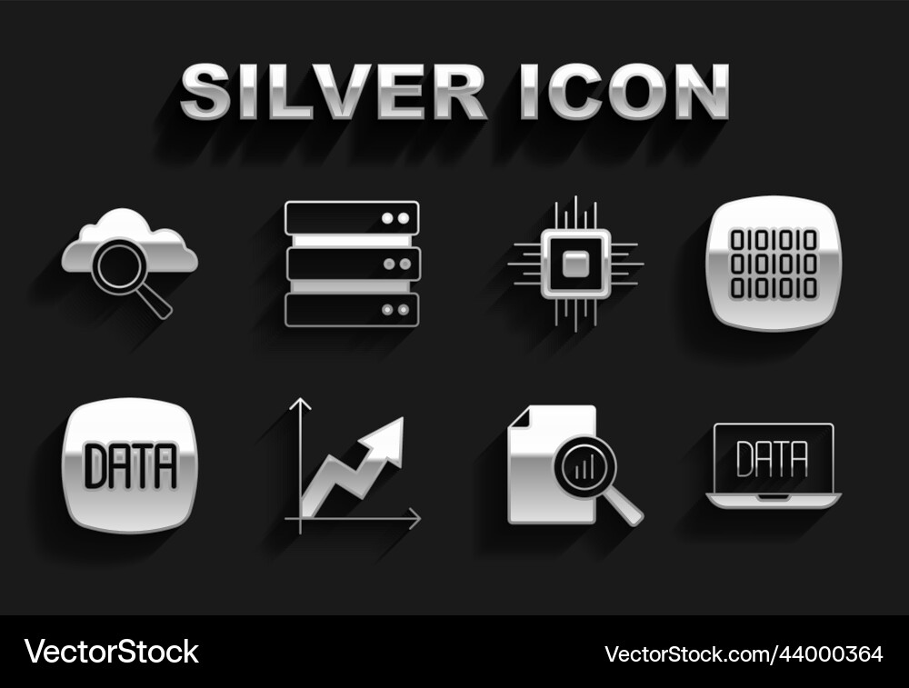 Set financial growth binary code data analysis Set financial growth binary code data analysis vector image