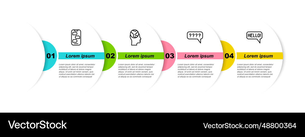 Set line new chat messages notification learning Set line new chat messages notification learning vector image