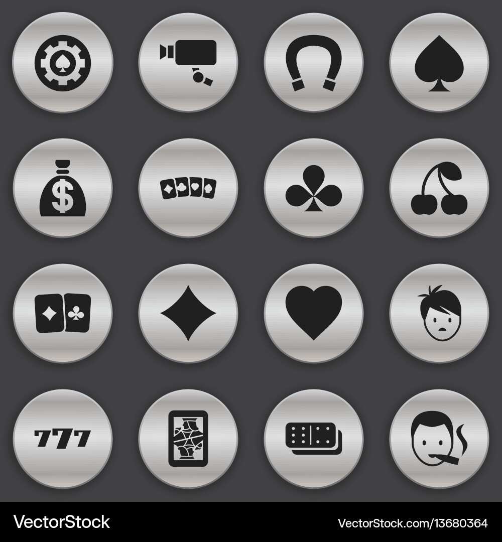Set of 16 editable game icons includes symbols vector image
