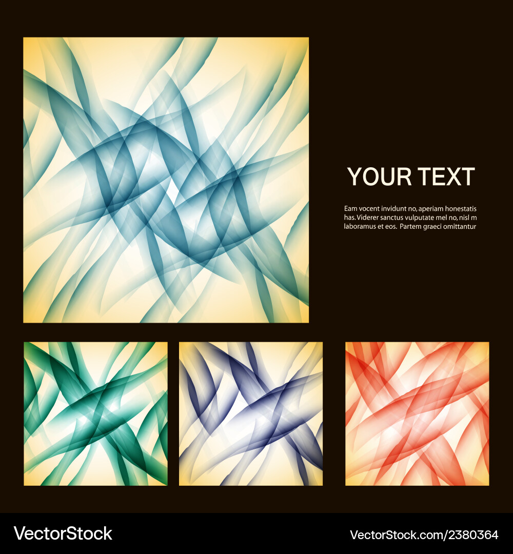 Set of abstract line background eps10 vector image
