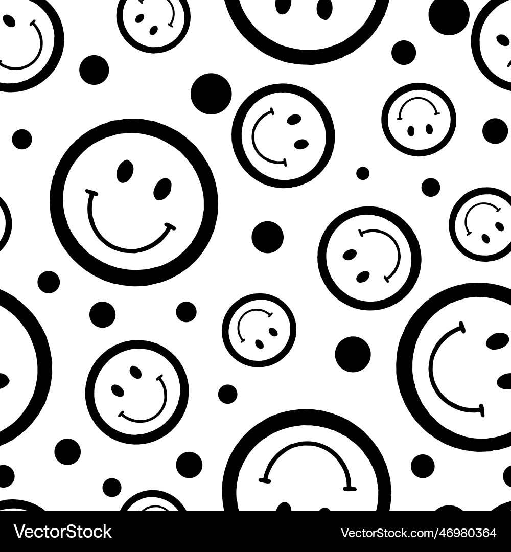Smiling Circle Pattern vector image
