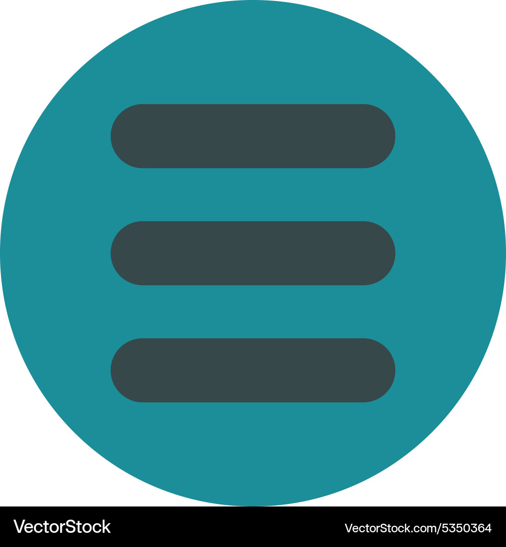 Stack flat soft blue colors round button Vector Image