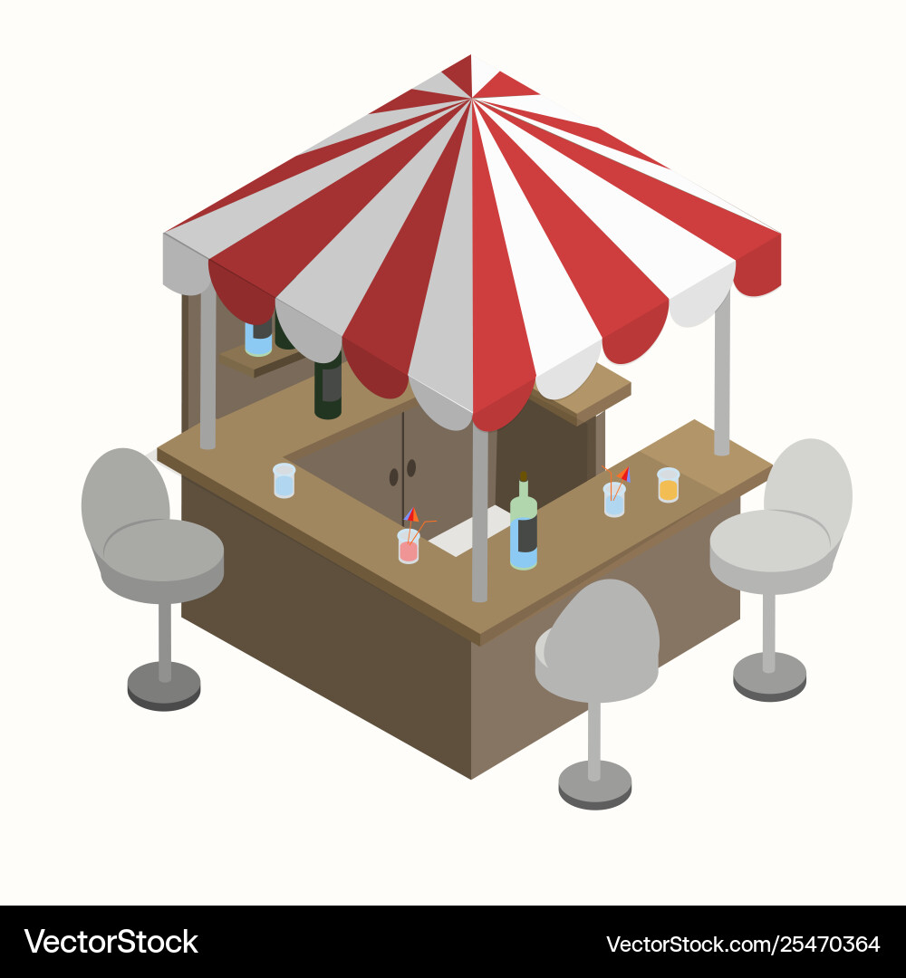 Strand isometric 3d Ferienort vacatio Strand isometric 3d Ferienort vacatio vektorbild