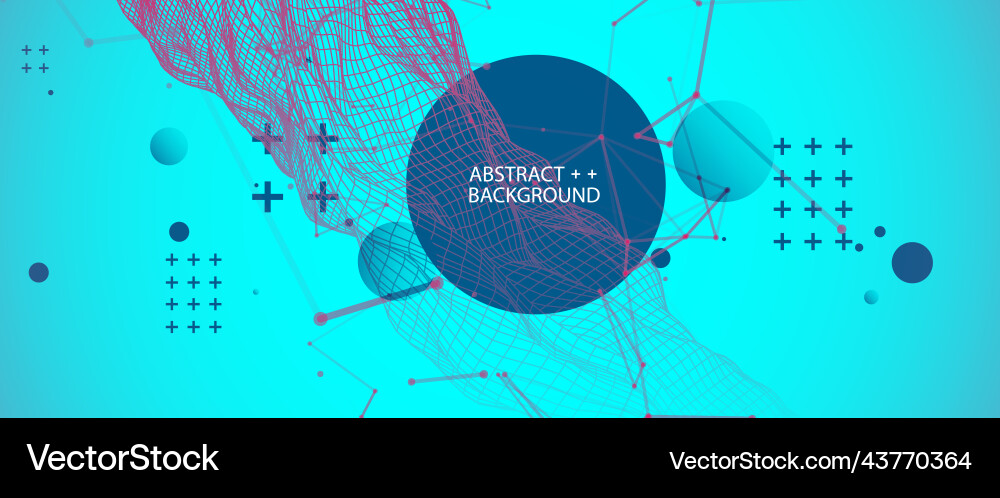 Wireframe background with plexus effect Wireframe background with plexus effect Vector Image