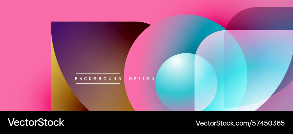 Abstract vibrant design features overlapping Vector Image