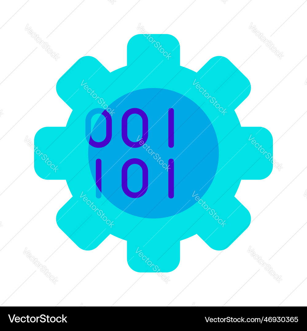 Binary system automation icon Vector Image