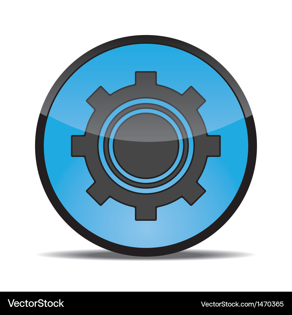 Blue button setting for your use vector image