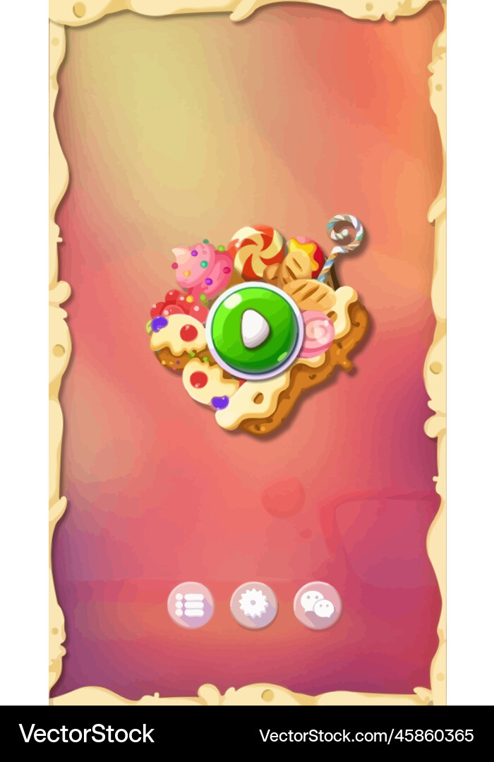 Complete set of level button game ui pop-up icon vector image